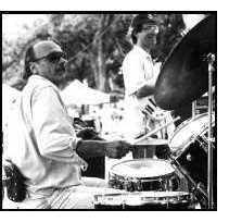 The drummer gets some props at the 1996 Clarksville Festival